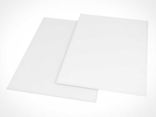 Corporate Letterhead Low Angle Front Page View PSD Mockup