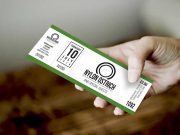 Event Ticket In Hand PSD Mockup