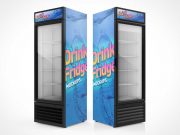 Fridge Drink Vending Machine Refrigerator PSD Mockup