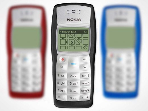 Nokia 1100 Liquid Crystal Display Handheld Phone PSD Mockup