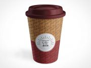 Paper Coffee Cup Duo-Tone PSD Mockup