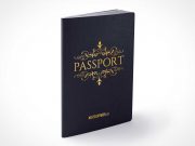 Passport Booklet Set Includes Front, Back & Inside Pages PSD Mockup