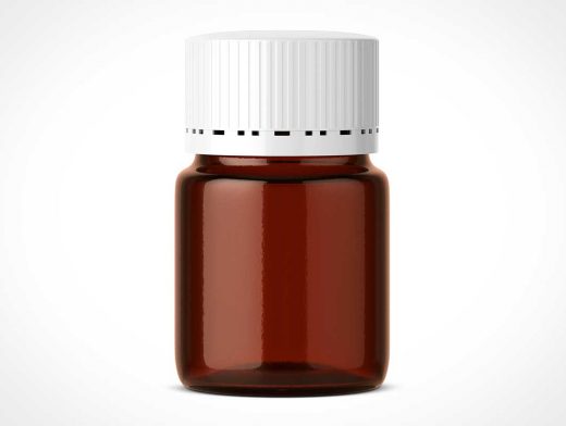 Pharmaceutical Pill Bottle Jar PSD Mockup