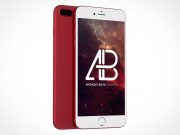 Product Red iPhone 7 Plus Front & Back PSD Mockup
