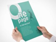 Single Flyer In Hand Front Page PSD Mockup