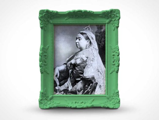 Victorian Photo Picture Frame PSD Mockup