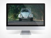 iMac 5K Monitor Display Front PSD Mockup