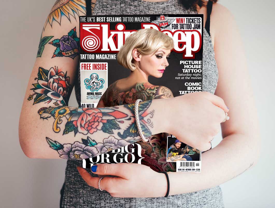 Magazine's Front Cover Held By Woman PSD Mockup