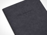 Notebook Front Cover With Embossed Lettering PSD Mockup