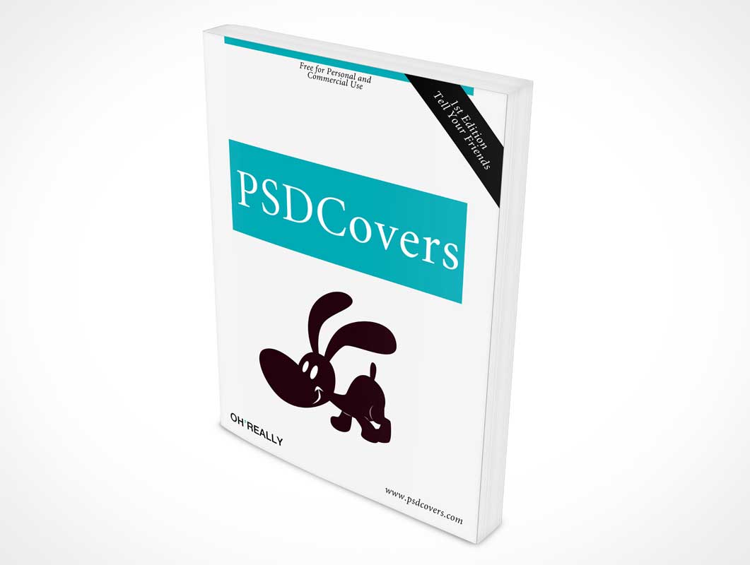 Softcover Book Front Cover PSD Mockup