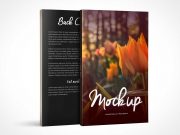 Standing Paperback Books Front & Back Covers PSD Mockup