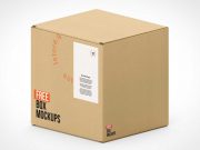 7 Corrugated Packaging Cardboard Shipping Boxes PSD Mockup