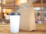 Coffee Cup & Ground Bag Branding PSD Mockup