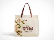 Eco-Friendly Cotton Fabric Tote Bag PSD Mockup
