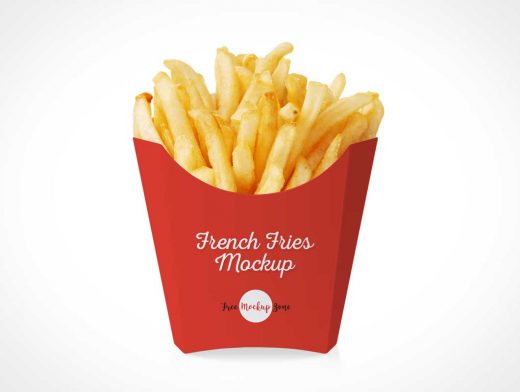 French Fries Fast Food Packaging PSD Mockup