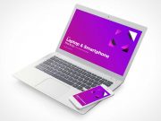 Generic Laptop & Smartphone Composition PSD Mockup