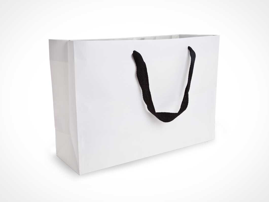 Download Large Rectangular Paper Shopping Bag Front PSD Mockup ...