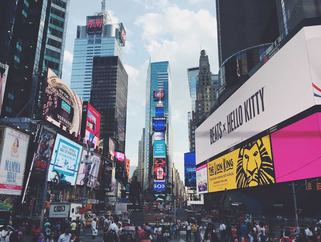 New York Times Square Billboard Advertising PSD Mockup