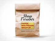 Paper Lunch Bag Folded Closed PSD Mockup
