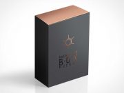 Product Box Packaging Isometric View PSD Mockup