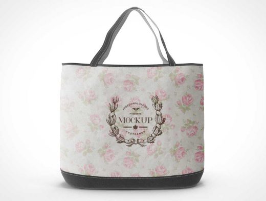 Canvas Carry Bag Side Cover & Stitched Nylon Bottom PSD Mockup