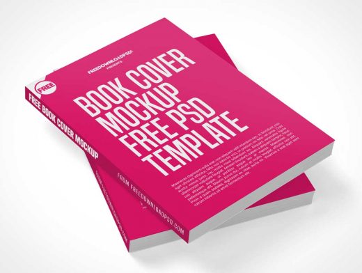 Dual Softcover Books Stacked PSD Mockup