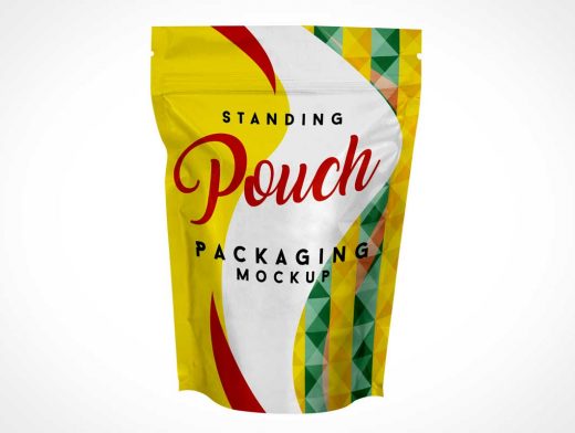 Foil Pouch Front Packaging Label PSD Mockup
