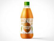 Juice Bottle Label Cover Branding PSD Mockup
