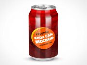 Soft Drink Soda Can Branding PSD Mockup
