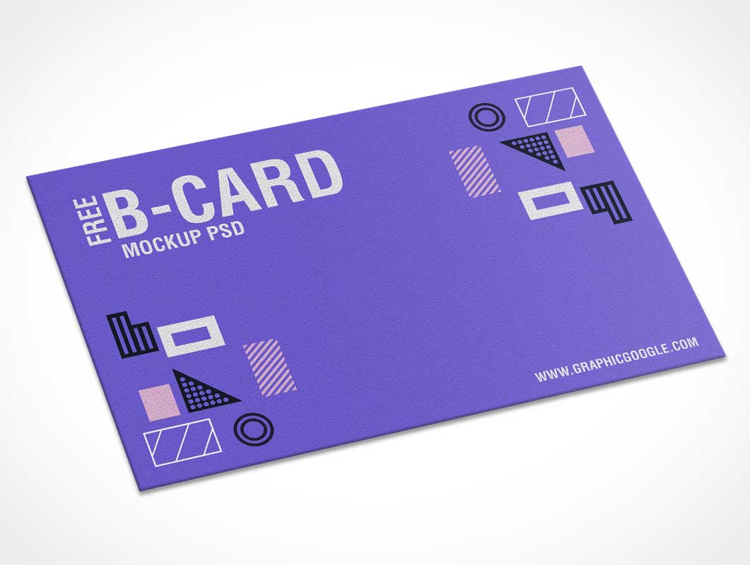 Textured Business Card Stationery PSD Mockup