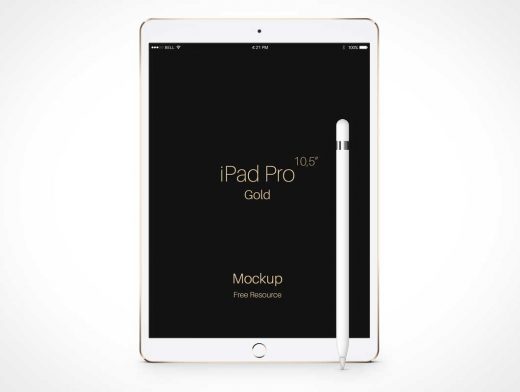 iPad Pro & Apple Pencil Portrait Mode Display PSD Mockup