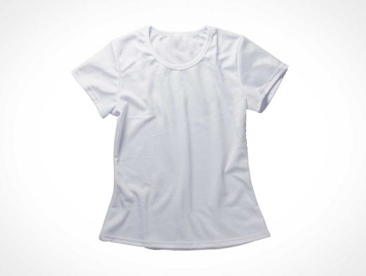 Cotton Round Neck T-Shirt Front PSD Mockup