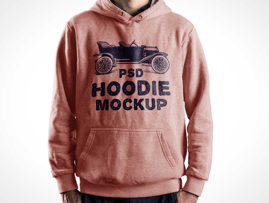 Download Hoodie Sweater With Pouch Pockets Front Side PSD Mockup ...