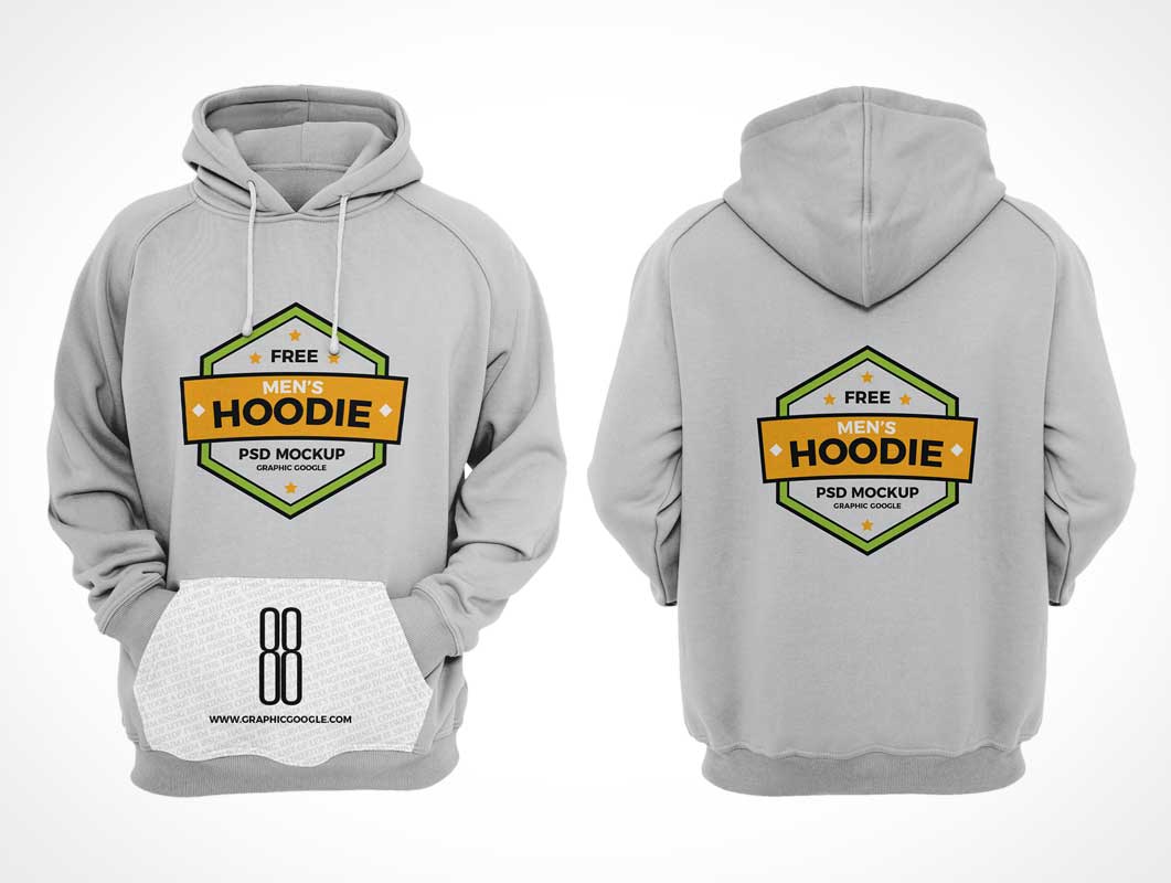 Download 41+ Template Black Hoodie Mockup Front And Back Images ...