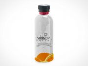 Plastic Fruit Juice Bottle & Twist Cap PSD Mockup