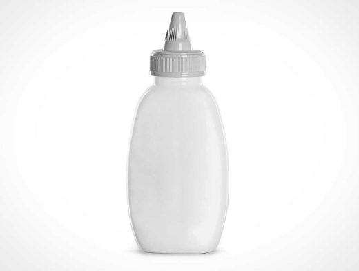 Plastic Squeeze Bottle & Squirt Cap PSD Mockup