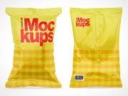 Snack Bag Packaging Front & Back PSD Mockup