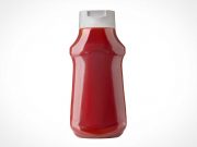 Squeeze Ketchup Plastic Bottle & Spout Cap PSD Mockup