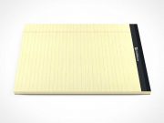 Lined Paper Stationery Pad Sideview & Cover PSD Mockup