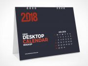 Office Desk Landscape Tent Calendar PSD Mockup