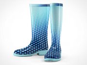 Rain Boots Footwear Branding PSD Mockup