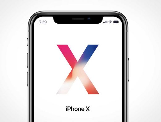 iPhone X Front OLED Display & Notch PSD Mockup