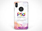 iPhone X Protective Shell Case Back PSD Mockup