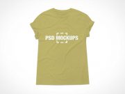 Cap Sleeve T-Shirt Front PSD Mockup