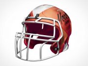 Football Helmet Headgear & Protective Grill PSD Mockup