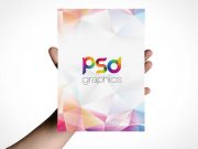 Single Panel A5 Flyer In Hand PSD Mockup