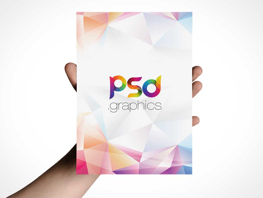 Single Panel A5 Flyer In Hand PSD Mockup
