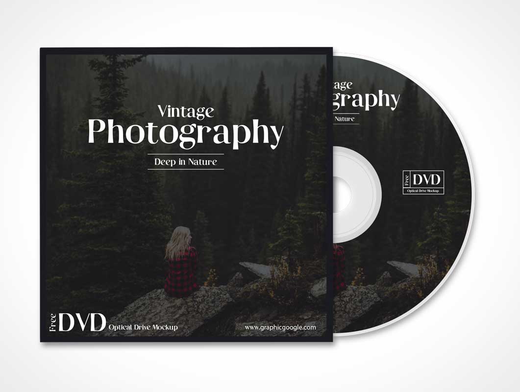 Sleeved Optical Compact Disk DVD PSD Mockup