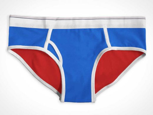 Briefs Underwear Garment Front & Waistband PSD Mockup
