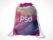 Drawstring Tote Bag Front & Grommets PSD Mockup